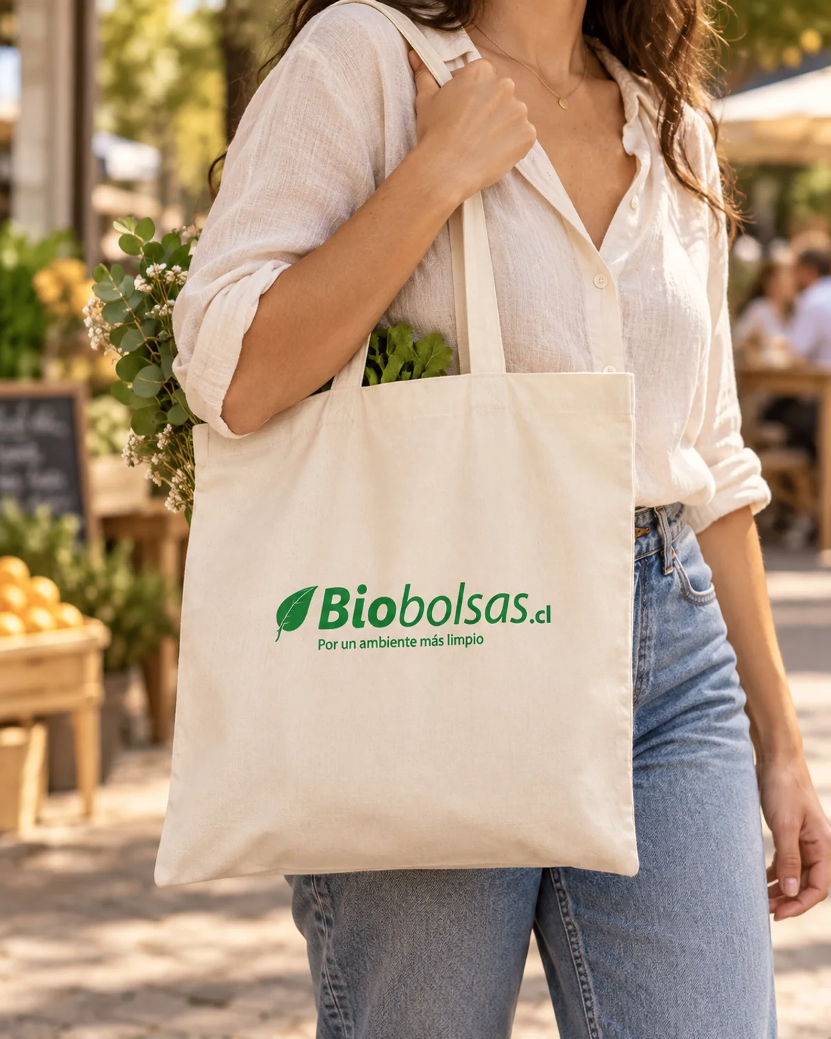 Bolsa reutilizable de algodón crea